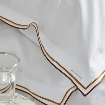 Bed linens - ASTOR plain cotton percale bed linen set - DESIGNERS GUILD