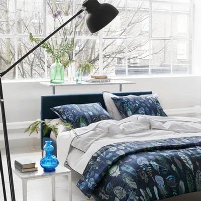 Bed linens - ASTOR plain cotton percale bed linen set - DESIGNERS GUILD