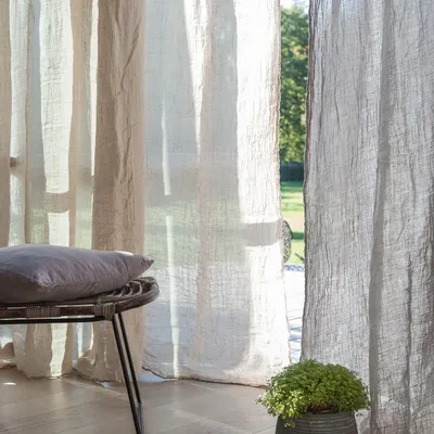 Objets de décoration - Rideaux en chanvre - COULEUR CHANVRE