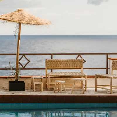 Outdoor decorative accessories - NATURAL FIBER UMBRELLA - COSYDAR-DECO