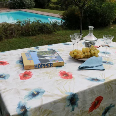 Linge de table textile - NAPPE HIBISCUS 100% LIN - NENCIONI CASA  -  TELENE