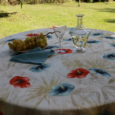 Linge de table textile - NAPPE HIBISCUS 100% LIN - NENCIONI CASA  -  TELENE
