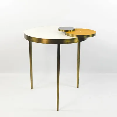 Other tables - TABLE WITH INTERLOCKING CIRCULAR - GINGER BROWN