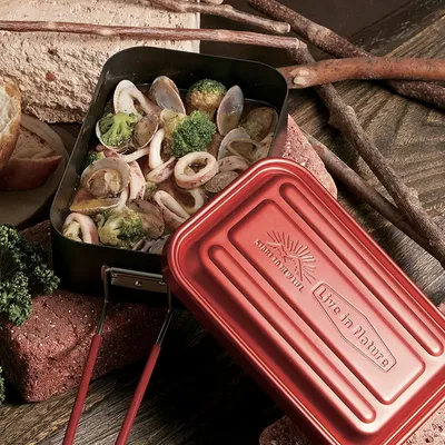 Barbecues - Coloured camping bowl, rectangular aluminium 600, 850 and 1000 ml - Mess Tin Barbecue/SKATER collection - ABINGPLUS