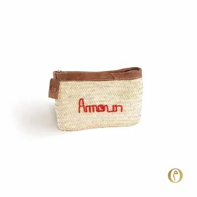 Pochettes - Pochette Cuir & Feuille de palmier - ORIGINAL MARRAKECH