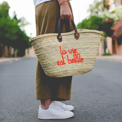 Shopping baskets - Baskets with small handles (handmade) - ORIGINAL MARRAKECH
