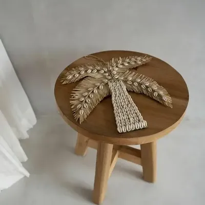 Stools - The Atziri Stool - Natural - BAZAR BIZAR LIVING