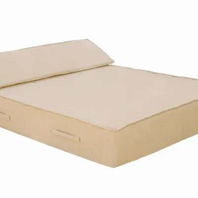 Deck chairs - 2 seater sun lounger bed with raffia effect - MX HOME