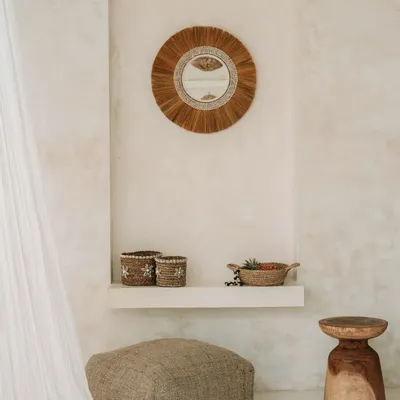 Coffrets et boîtes - Le Plateau en Raphia - Naturel - M - BAZAR BIZAR LIVING