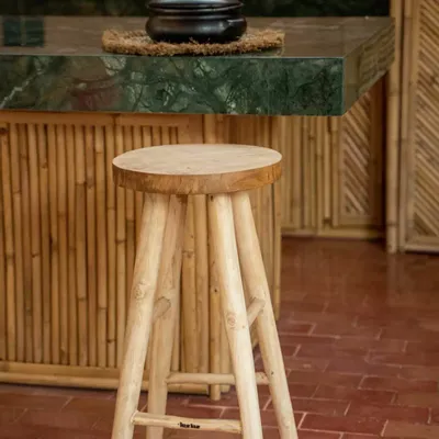 Tabourets - Le Tabouret De Bar Kedut - Naturel - BAZAR BIZAR LIVING