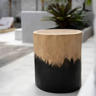 Tabourets - Le Tabouret Morocho - Noir Naturel - BAZAR BIZAR LIVING