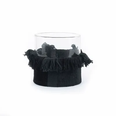 Candlesticks and candle holders - The Oh My Gee Candle Holder - Black Velvet - XL - BAZAR BIZAR LIVING