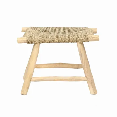 Bancs - Le Tabouret Porto Seagrass- Naturel - M - BAZAR BIZAR LIVING