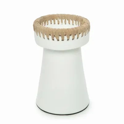 Candlesticks and candle holders - The Pretty Candle Holder - White Natural - L - BAZAR BIZAR LIVING