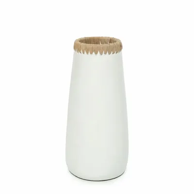 Vases - Le Vase Sneaky - Blanc Naturel - L - BAZAR BIZAR LIVING