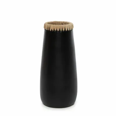 Vases - Le Vase Sneaky - Noir Naturel - L - BAZAR BIZAR LIVING