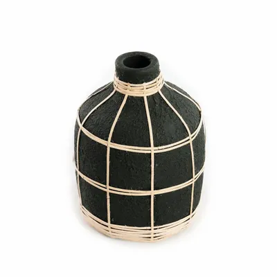 Vases - The Whoopy Vase - Black Natural - S - BAZAR BIZAR LIVING