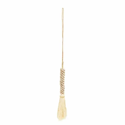Decorative objects - The Cowrie & Cotton Tassel - Natural - BAZAR BIZAR LIVING