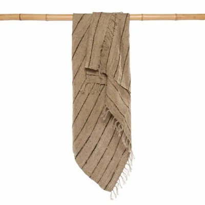 Throw blankets - The s'il vous Plaid - Beige Black - BAZAR BIZAR LIVING