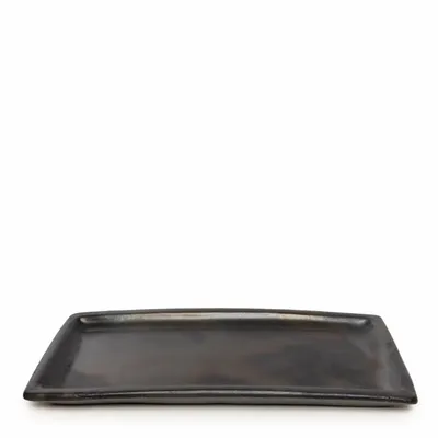Platter and bowls - The Burned Sushi Plate - Black - L - BAZAR BIZAR LIVING