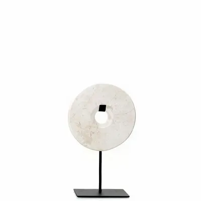 Objets de décoration - Marble Disc Sur Pied - Blanc - S - BAZAR BIZAR LIVING