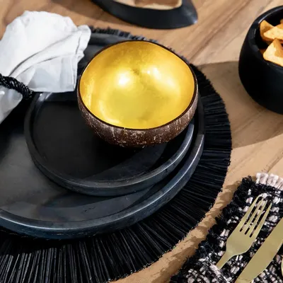 Objets de décoration - Le Rond de Serviette en Perles - Noir - Lot de 4 - BAZAR BIZAR LIVING