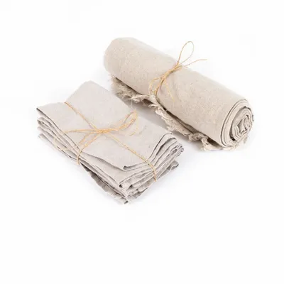 Table linen - The Linen Tablecloth - Beige - 180x300 - BAZAR BIZAR LIVING