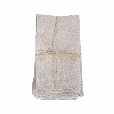 Serviettes - La Serviette en Lin - Beige - Set de 4 - BAZAR BIZAR LIVING