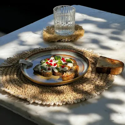 Placemats - The Raffia Shell Placemat - Natural - BAZAR BIZAR LIVING