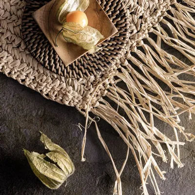 Placemats - The Colonial Coaster - Natural Brown - BAZAR BIZAR LIVING