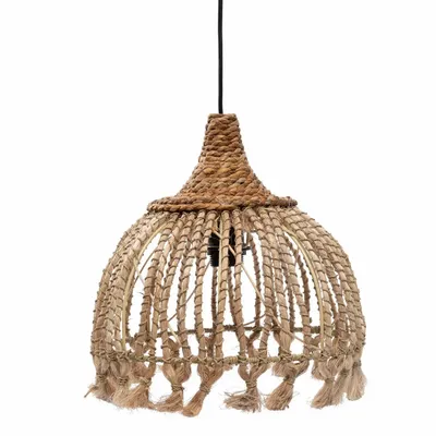 Hanging lights - The Abaca Tassel Pendant - Natural - S - BAZAR BIZAR LIVING