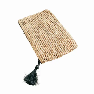 Pochettes - La Pochette Raffia - Noir Naturel - L - BAZAR BIZAR LIVING