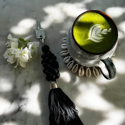 Decorative objects - The Wooden Beads Keychain - Black - BAZAR BIZAR LIVING