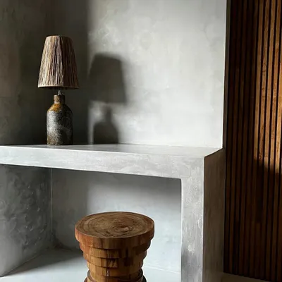 Desk lamps - The Ithaka Table Lamp - Antique Grey Natural - BAZAR BIZAR LIVING
