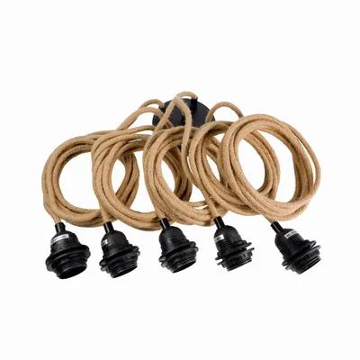 Circuit-breakers - Fitting Lamps Ceiling - Natural Black - 5 Fittings - BAZAR BIZAR LIVING