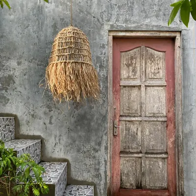 Hanging lights - The Casita Pendant - Natural - L - BAZAR BIZAR LIVING