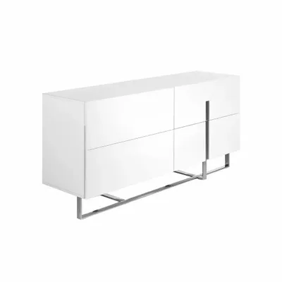 Sideboards - White sideboard with steel legs - ANGEL CERDÁ