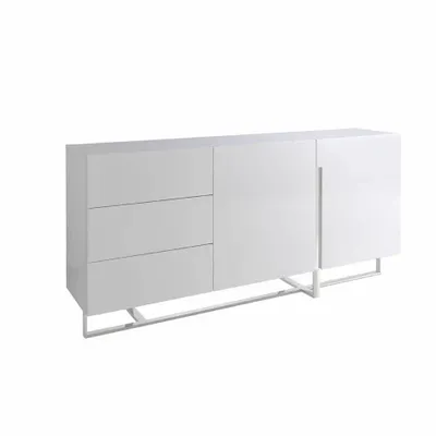 Sideboards - White sideboard with steel legs - ANGEL CERDÁ