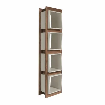 Office furniture and storage - Walnut cubes shelf - ANGEL CERDÁ