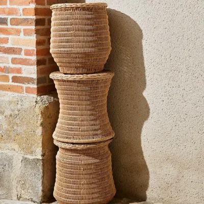 Lawn armchairs - SILLAGE wicker stool - CFOC