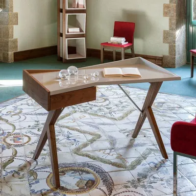 Office furniture and storage - Walnut office desk - ANGEL CERDÁ