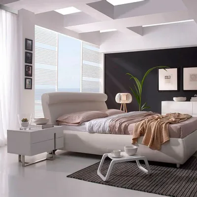 Night tables - White and steel bedside table - ANGEL CERDÁ