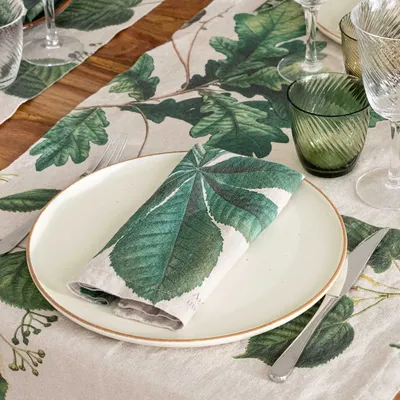 Linge de table textile - Serviettes en Lin  │ Les Arbres - LINOROOM 100% LINEN TEXTILES