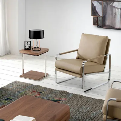 Coffee tables - Walnut square corner table - ANGEL CERDÁ