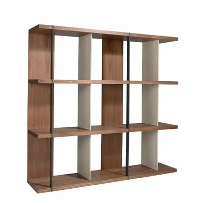 Office furniture and storage - Walnut and lacquered wood bookcase - ANGEL CERDÁ