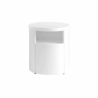 Night tables - Round white bedside table - ANGEL CERDÁ