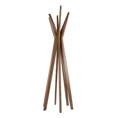 Wardrobe - Coat rack walnut wood - ANGEL CERDÁ