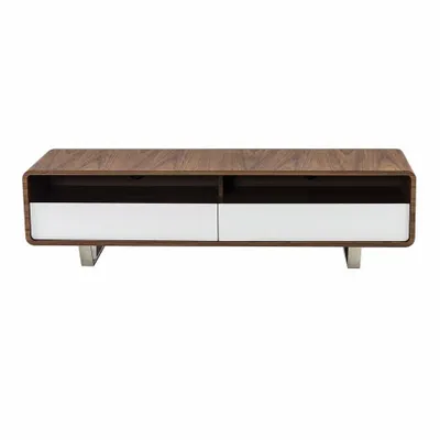 Sideboards - Walnut and white TV cabinet - ANGEL CERDÁ