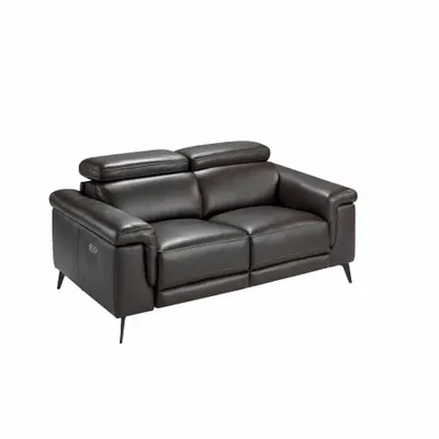 Sofas - Brown leather 2-seater sofa with relax mechanisms - ANGEL CERDÁ