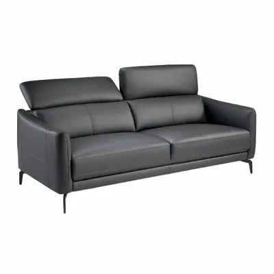 Sofas - 3-seater black cowhide sofa - ANGEL CERDÁ